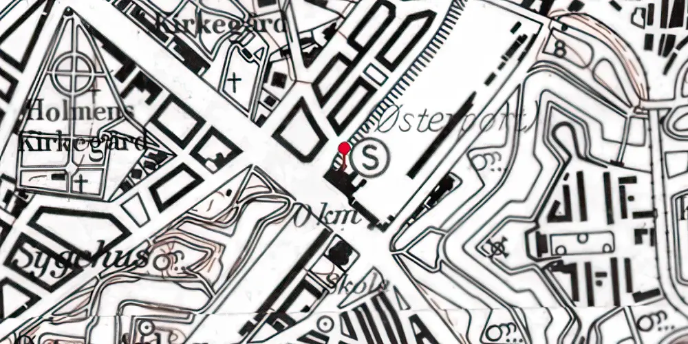 Historisk kort over Østerport Station