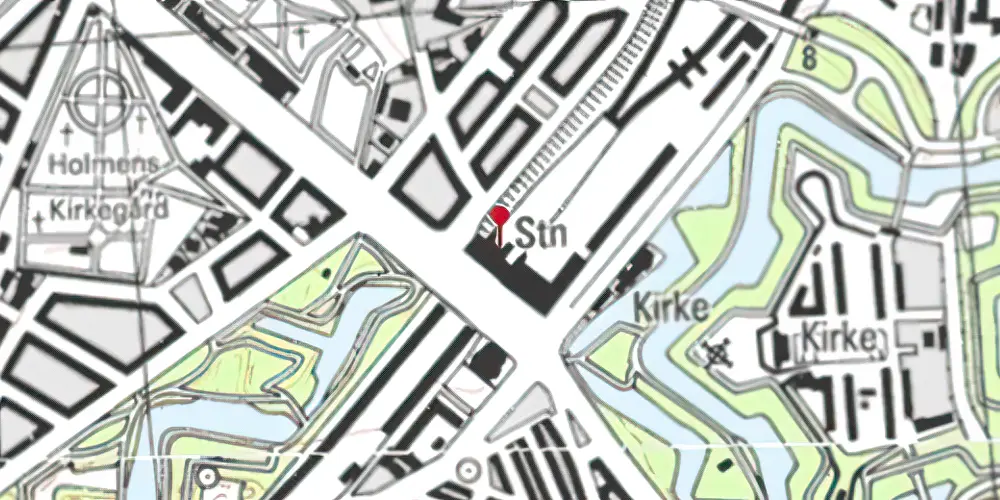 Historisk kort over Østerport Station