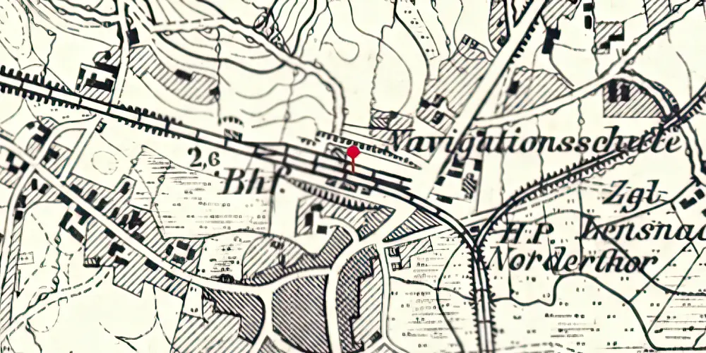 Historisk kort over Aabenraa Station