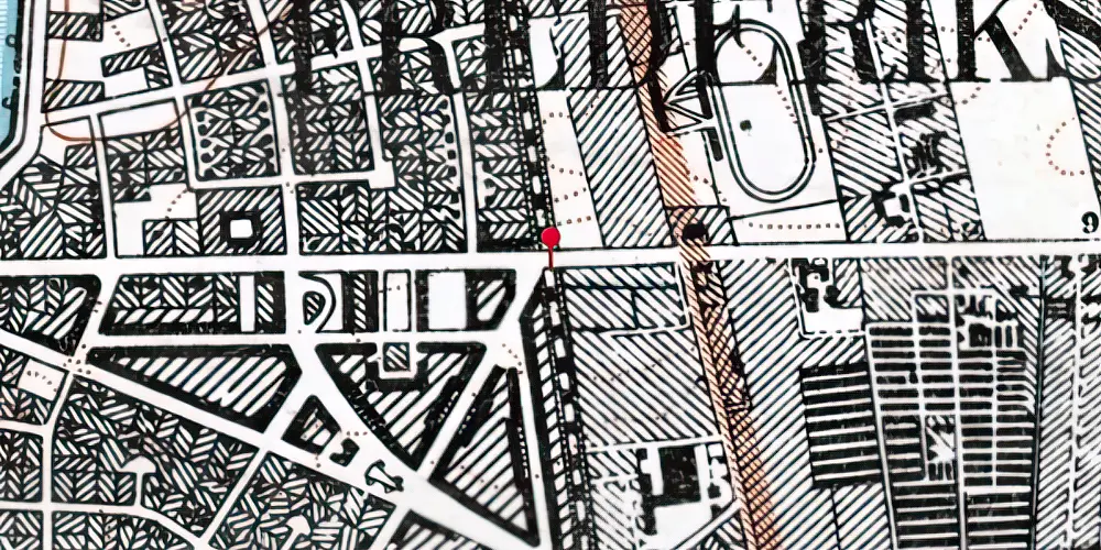 Historisk kort over Ålholm S-togstrinbræt