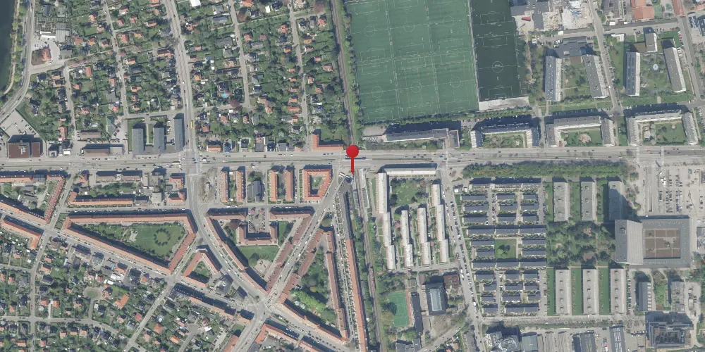 Historisk kort over Ålholm S-togstrinbræt