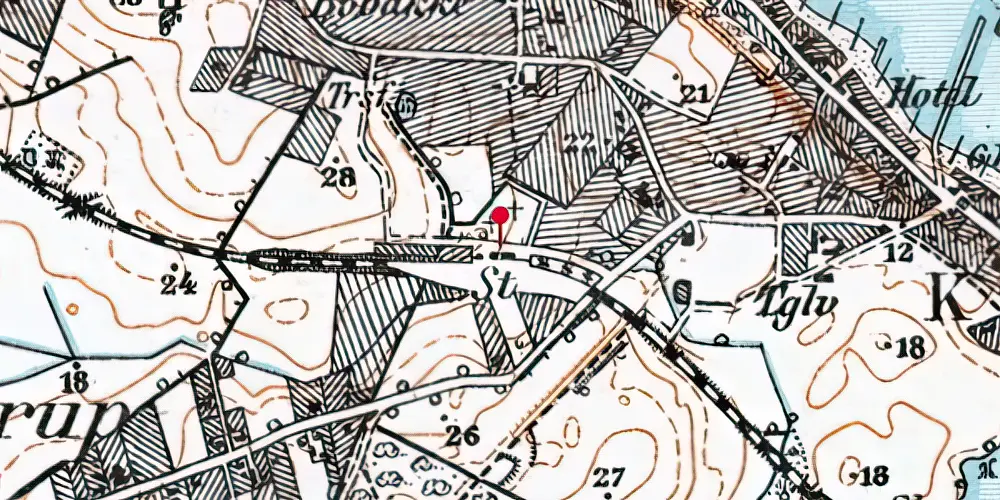 Historisk kort over Ålsgårde Station