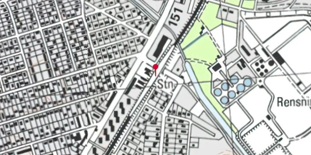 Historisk kort over Åmarken S-togstrinbræt