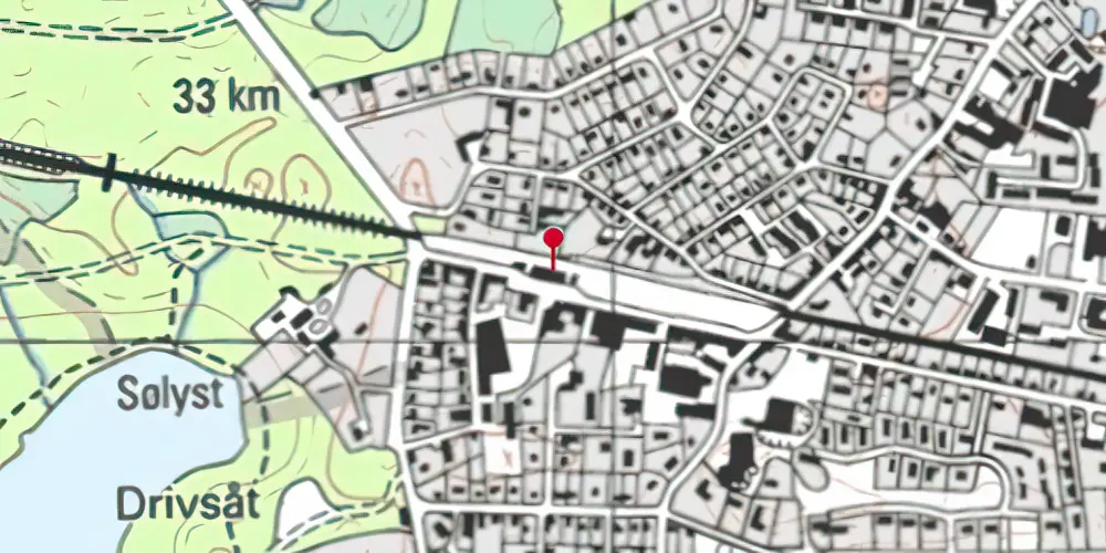 Historisk kort over Jyderup Station