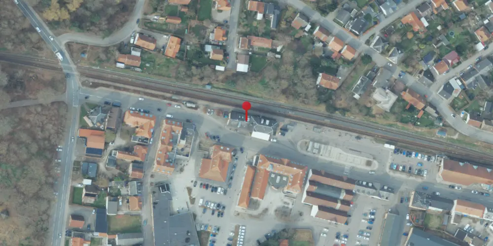 Historisk kort over Jyderup Station