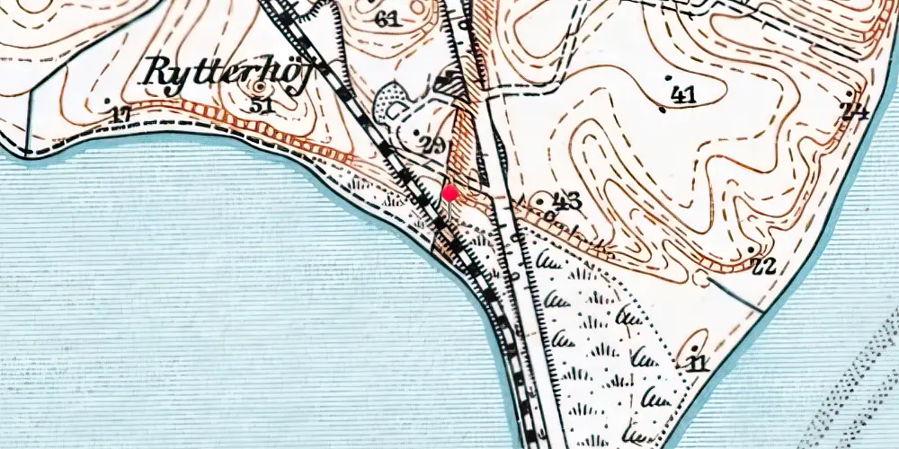 Historisk kort over Bremdal Trinbræt (uofficielt)