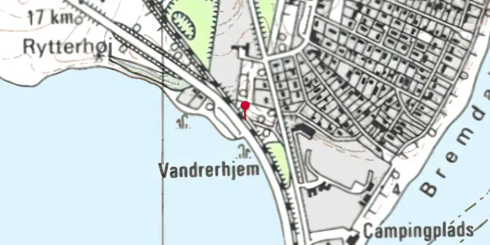 Historisk kort over Bremdal Trinbræt (uofficielt)