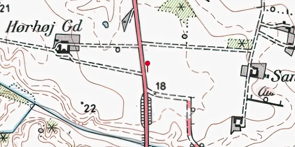 Historisk kort over Liver Å Trinbræt Historisk kort over Liver Å Trinbræt