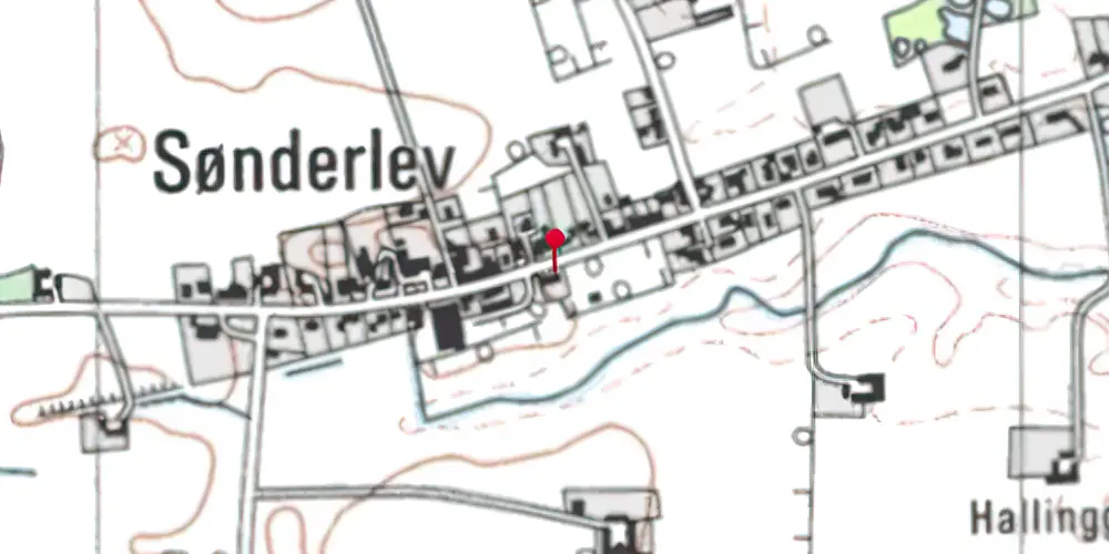 Historisk kort over Sønderlev Station Historisk kort over Sønderlev Station