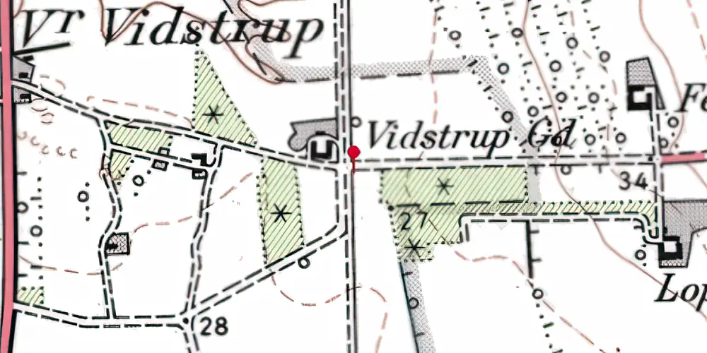 Historisk kort over Nr. Rubjerg Trinbræt