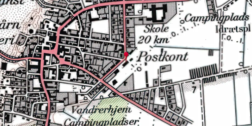 Historisk kort over Løkken Station Historisk kort over Løkken Station