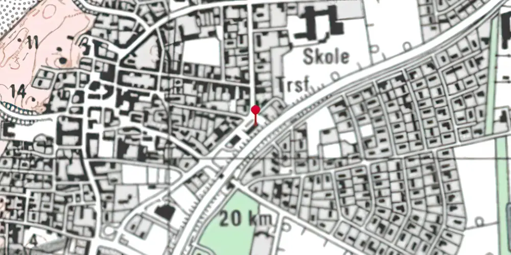 Historisk kort over Løkken Station Historisk kort over Løkken Station