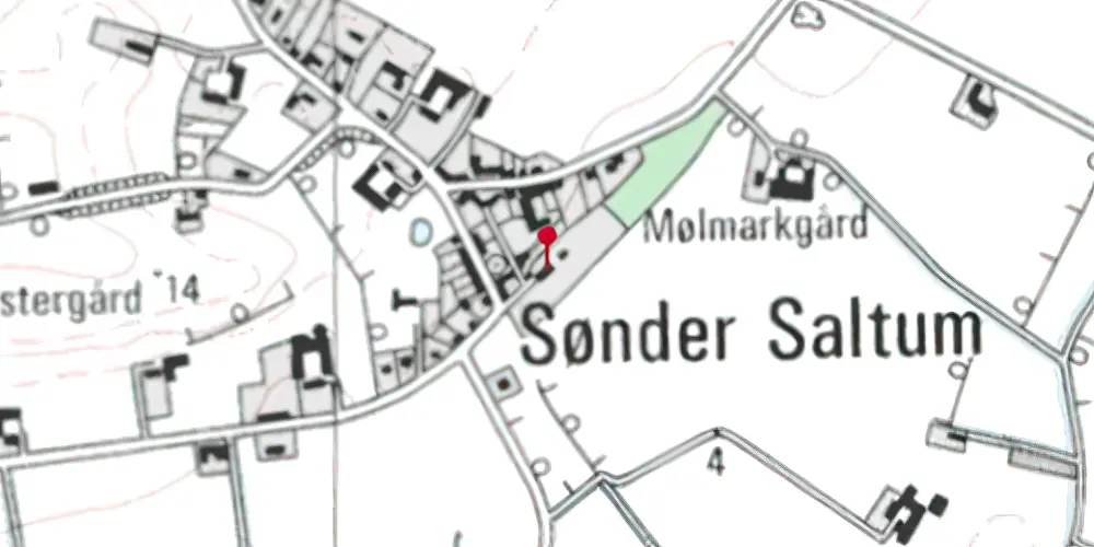 Historisk kort over Saltum Station