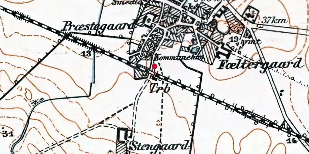 Historisk kort over Viskinge Trinbræt Historisk kort over Viskinge Trinbræt