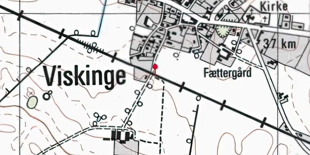 Historisk kort over Viskinge Trinbræt Historisk kort over Viskinge Trinbræt