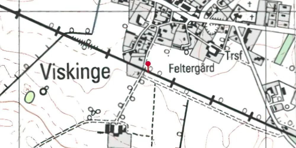 Historisk kort over Viskinge Trinbræt Historisk kort over Viskinge Trinbræt