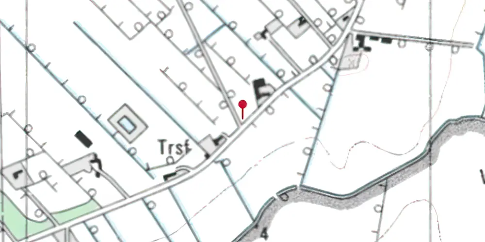 Historisk kort over Røde Hede Trinbræt