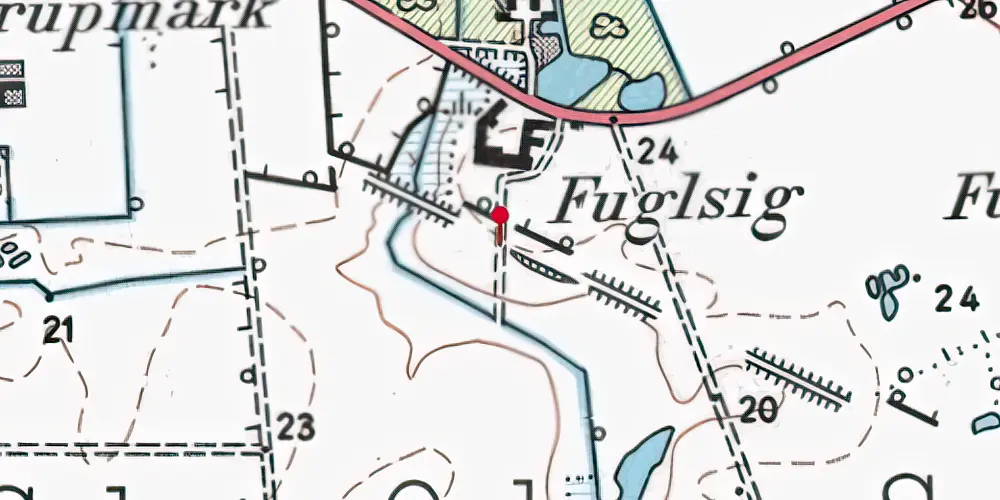 Historisk kort over Fuglsig Trinbræt