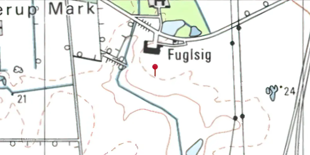 Historisk kort over Fuglsig Trinbræt