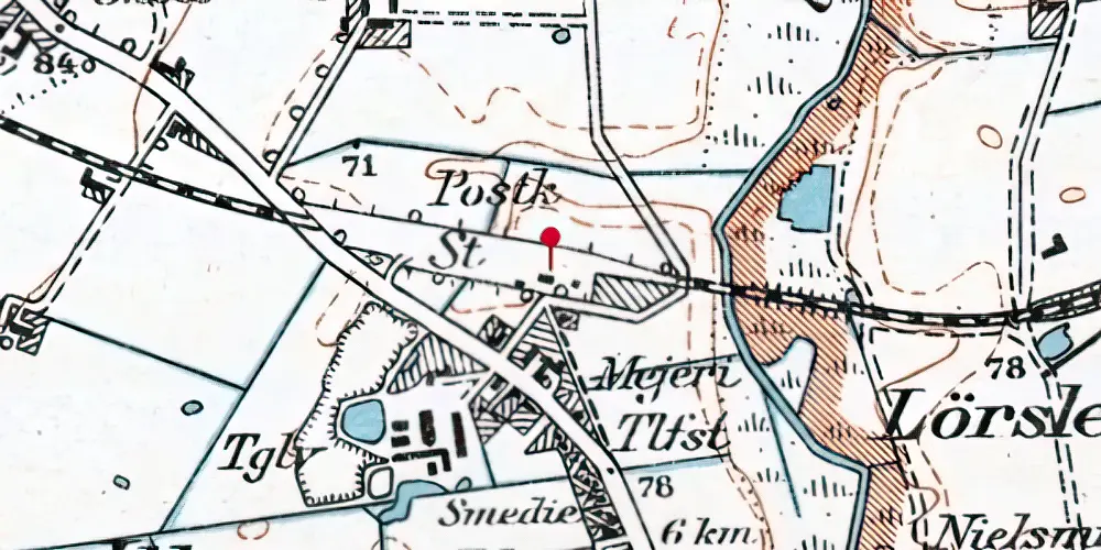 Historisk kort over Ilbro Station