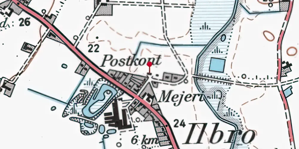 Historisk kort over Ilbro Station