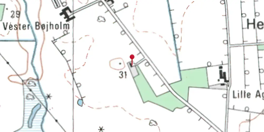 Historisk kort over Bøjholm Holdeplads Historisk kort over Bøjholm Holdeplads