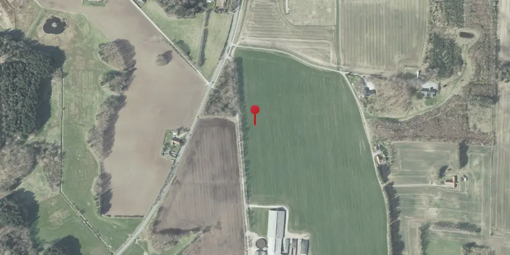 Historisk kort over Bjørnstrup Trinbræt