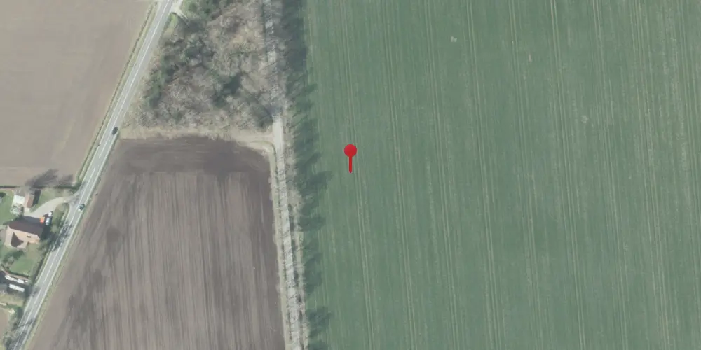 Historisk kort over Bjørnstrup Trinbræt