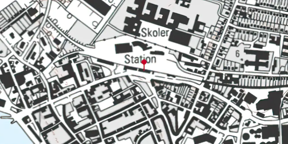 Historisk kort over Nakskov Station