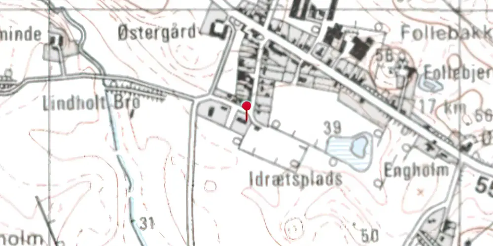 Historisk kort over Sæsing Station