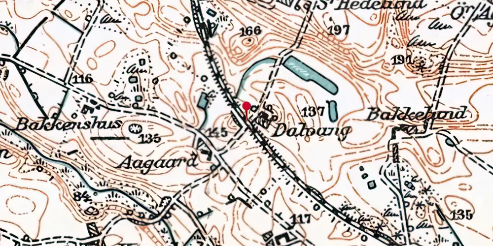 Historisk kort over Dalvang Trinbræt Historisk kort over Dalvang Trinbræt