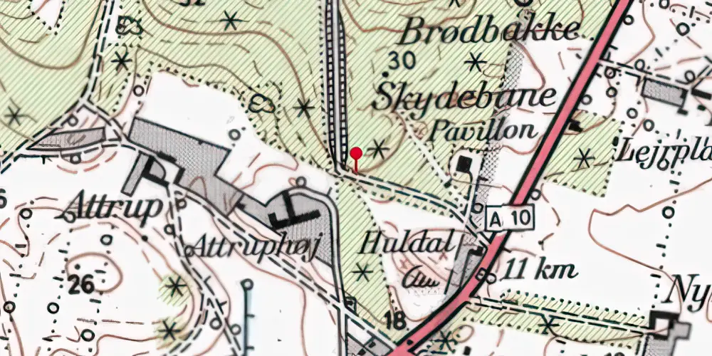 Historisk kort over Skytteplantagen Trinbræt Historisk kort over Skytteplantagen Trinbræt