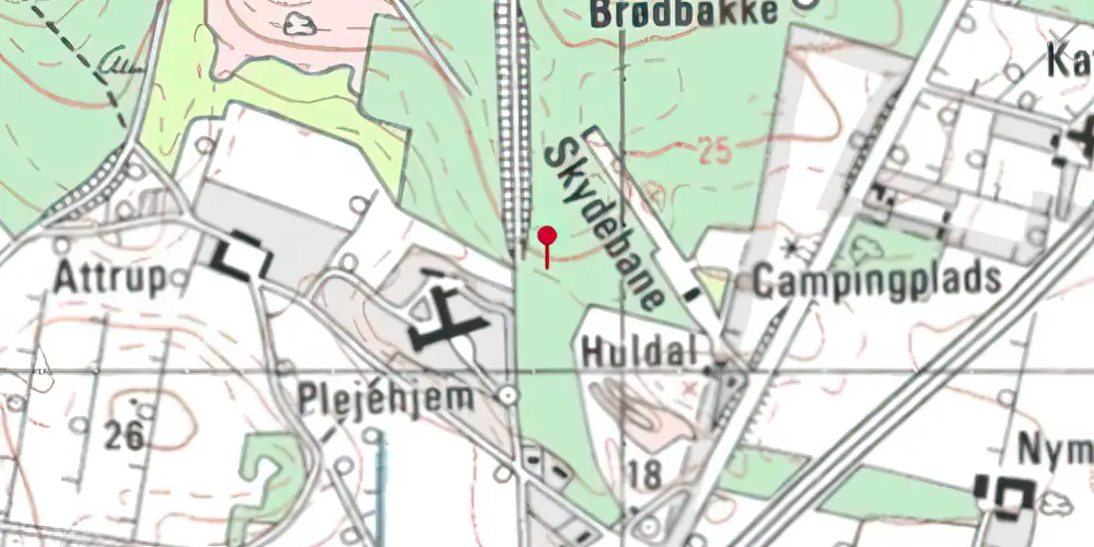 Historisk kort over Skytteplantagen Trinbræt Historisk kort over Skytteplantagen Trinbræt