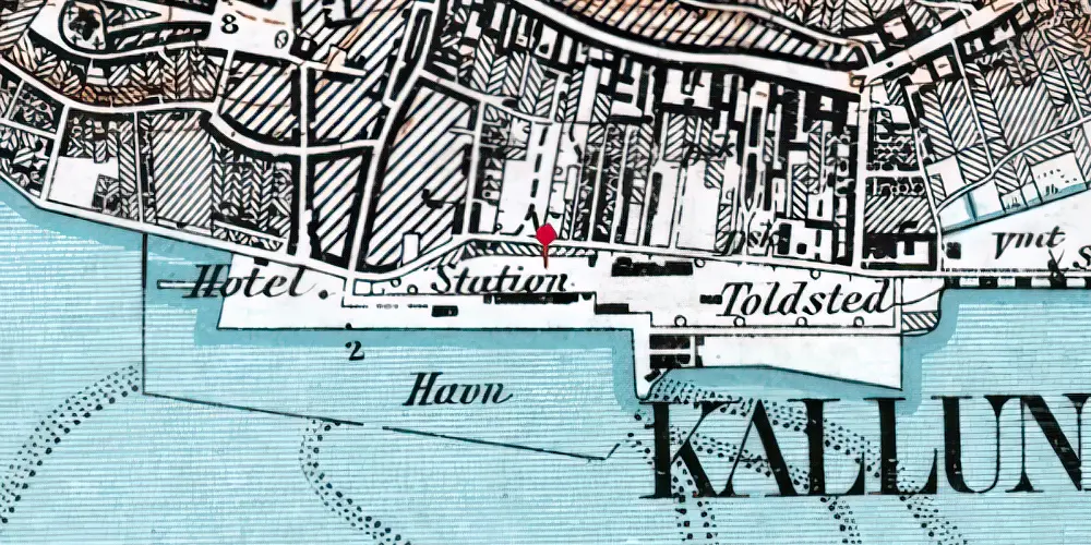 Historisk kort over Kalundborg Station