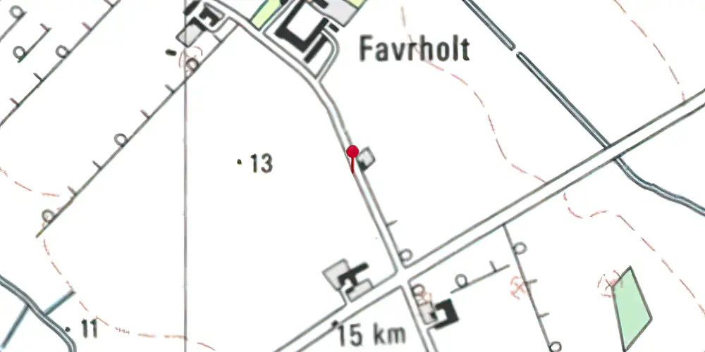 Historisk kort over Lyngdrup Trinbræt