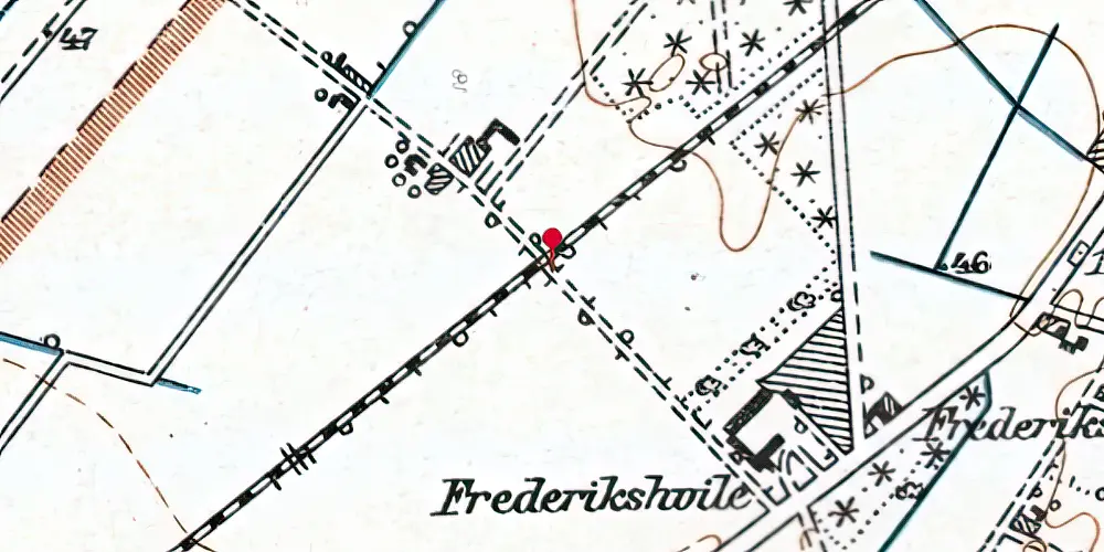 Historisk kort over Frederikshvile Trinbræt
