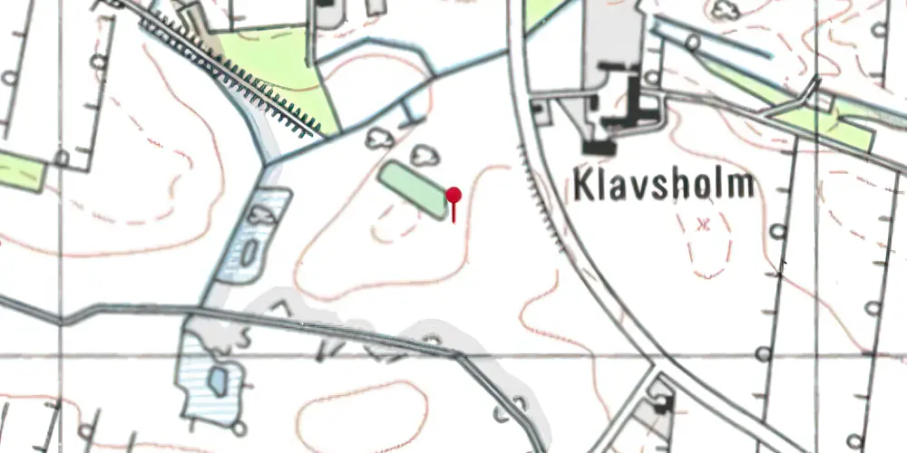 Historisk kort over Klavsholm Trinbræt