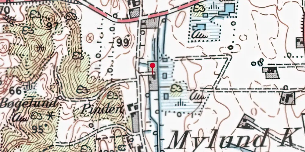 Historisk kort over Mylund Station