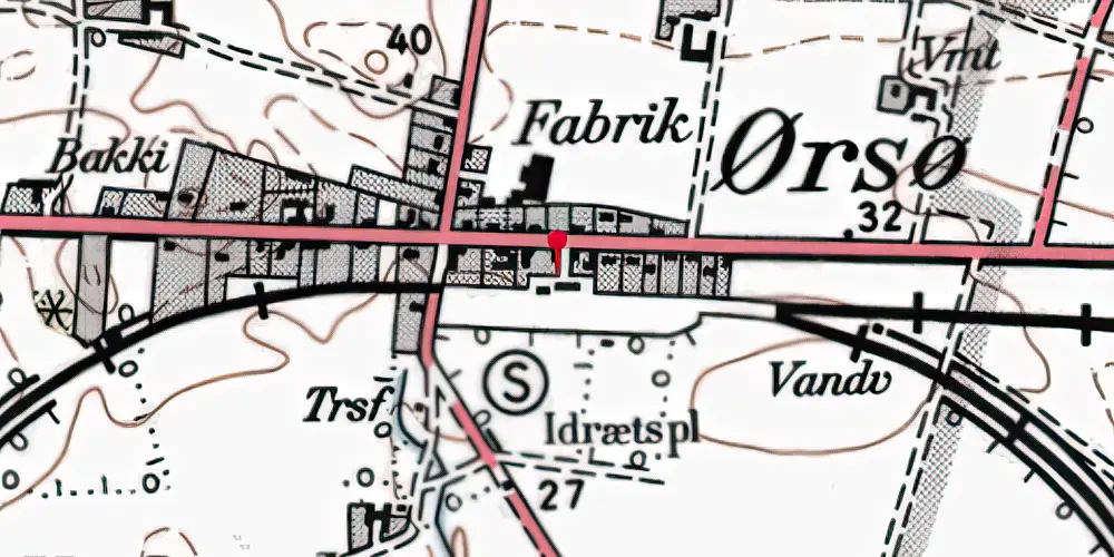 Historisk kort over Ørsø Station Historisk kort over Ørsø Station