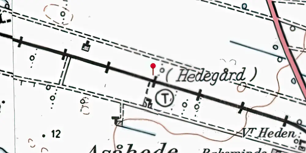Historisk kort over Hedegaard Trinbræt