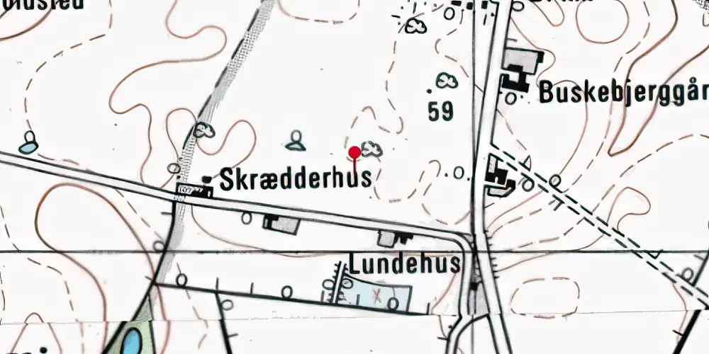 Historisk kort over Glorup Trinbræt