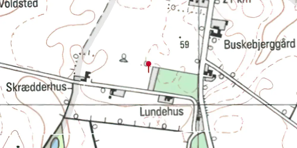 Historisk kort over Glorup Trinbræt