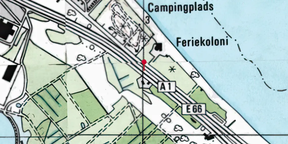 Historisk kort over Skærven Trinbræt Historisk kort over Skærven Trinbræt