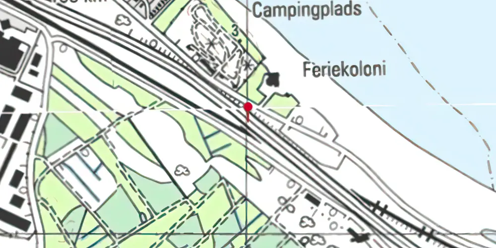 Historisk kort over Skærven Trinbræt Historisk kort over Skærven Trinbræt