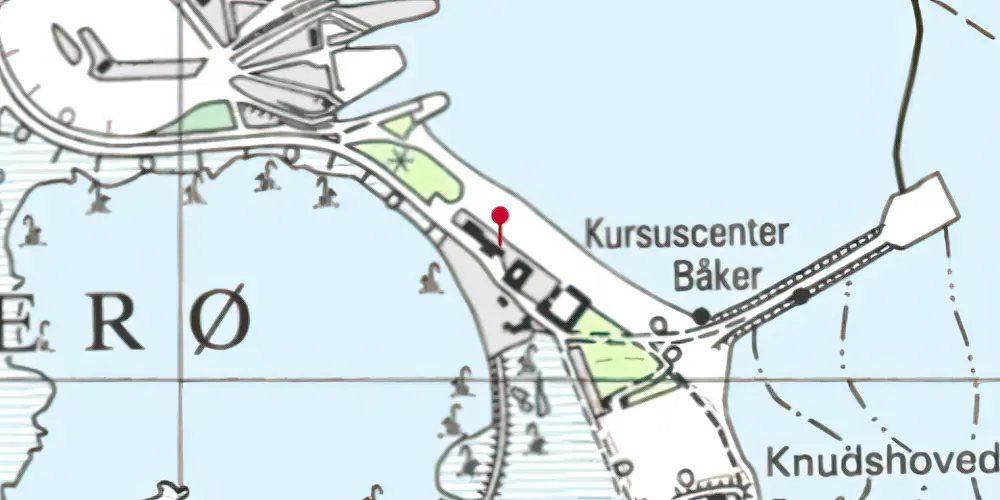 Historisk kort over Knudshoved Station