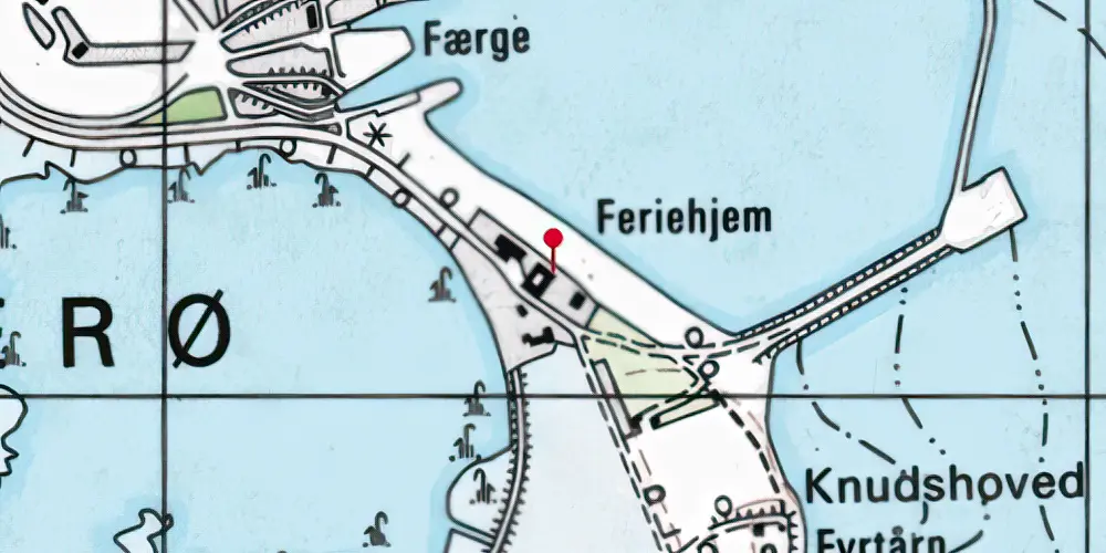 Historisk kort over Knudshoved Isbådsstation