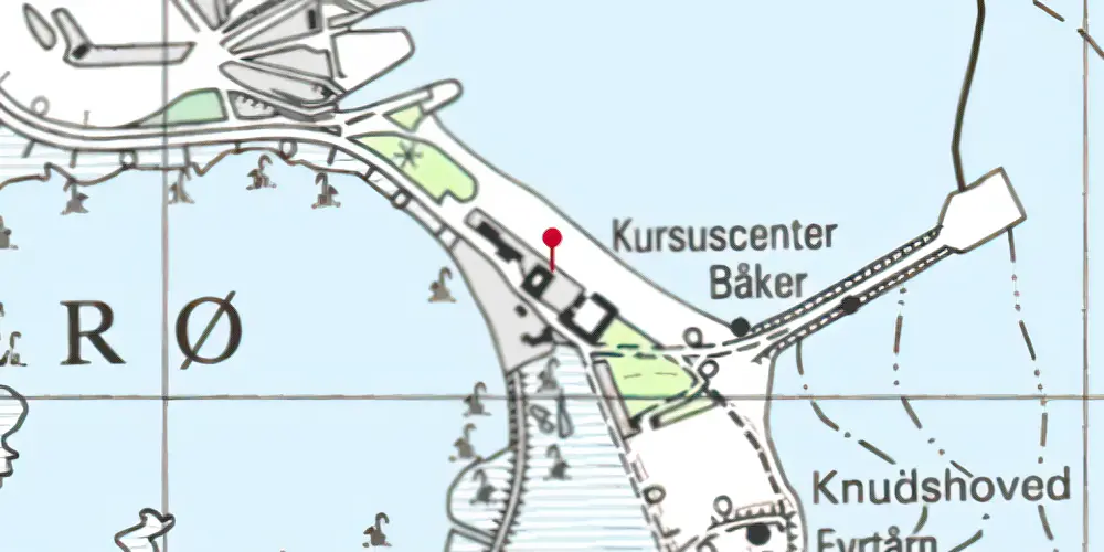 Historisk kort over Knudshoved Isbådsstation