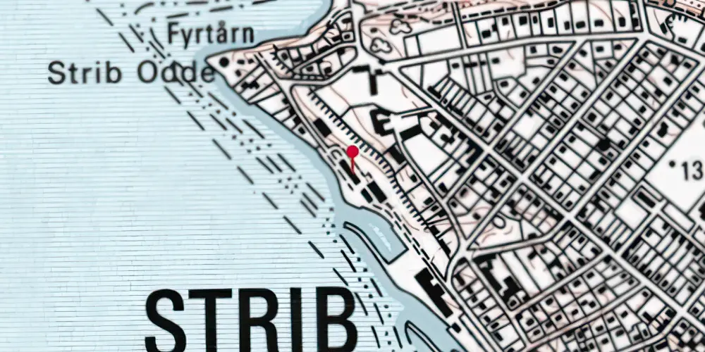 Historisk kort over Strib Station