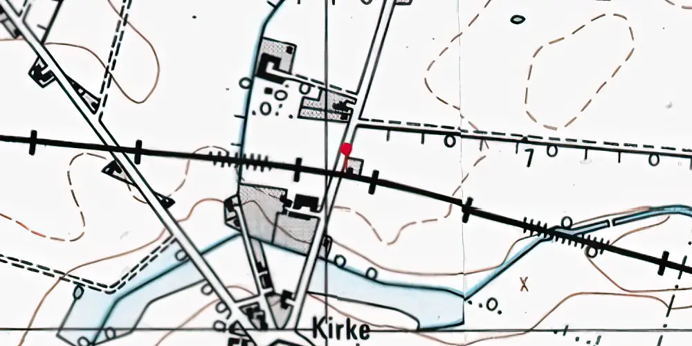 Historisk kort over Radsted Holdeplads