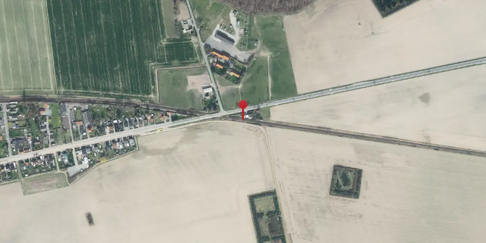 Historisk kort over Sæby Huse Trinbræt